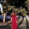 Maroon-PolkaDots With Belt - Image 5
