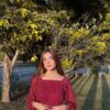 Maroon-PolkaDots With Belt - Image 2