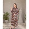Winter-Cotton Linen Black Floral