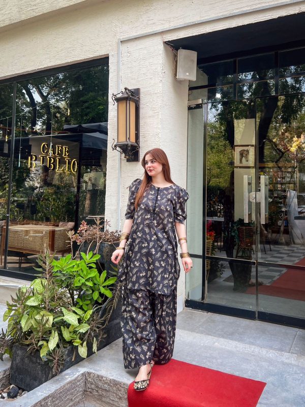 Lawn-Black Farshi Shalwar Kameez - Image 7