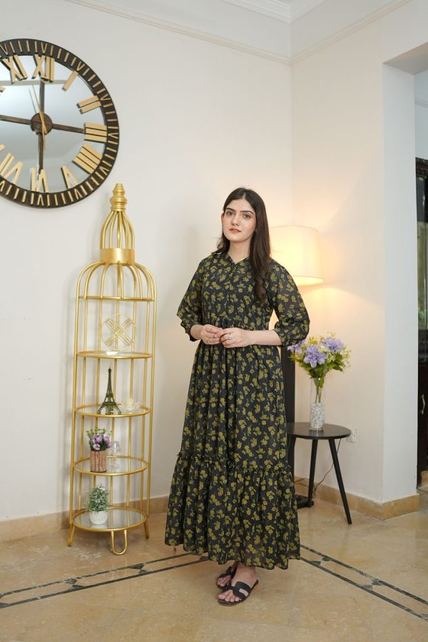 Lawn-Floral Serenity Long Dress - Image 8