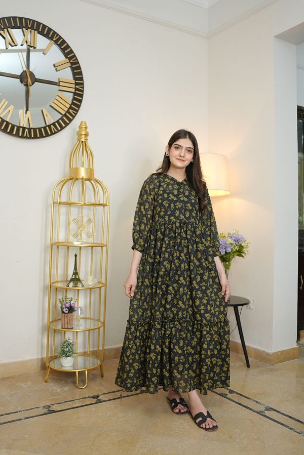 Lawn-Floral Serenity Long Dress - Image 6
