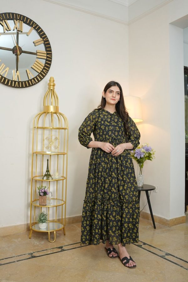 Lawn-Floral Serenity Long Dress - Image 7