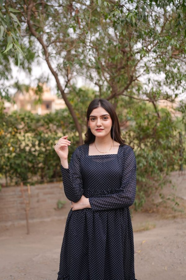 Lawn-Black Polka Dots - Image 3