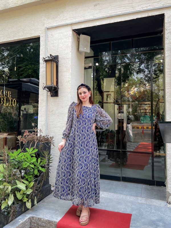 Serene Saphhire Net Dress - Image 11