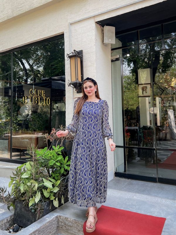 Serene Saphhire Net Dress - Image 10