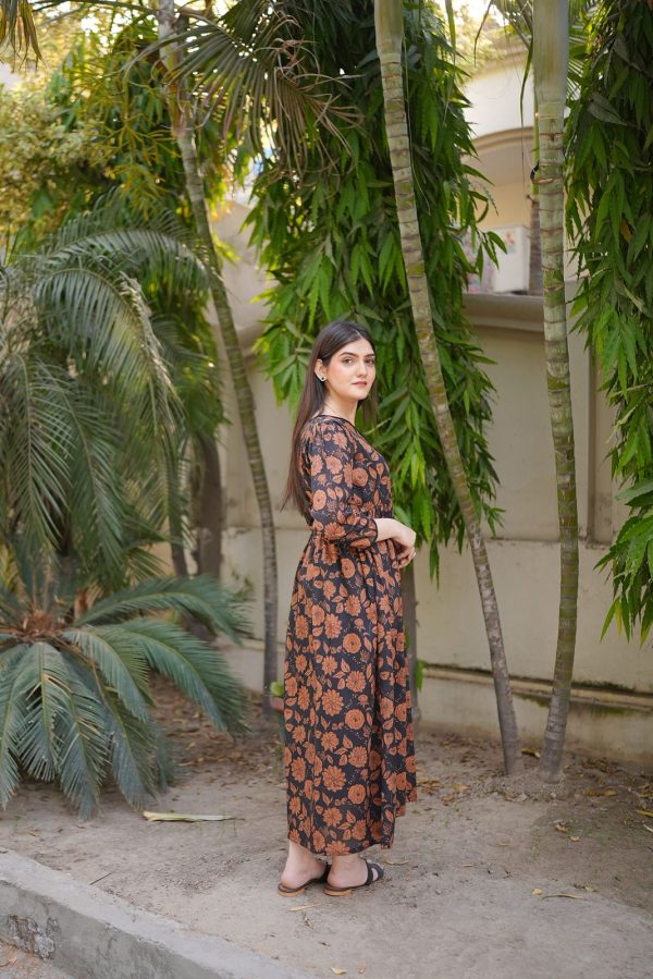 Lawn-Autumn Rose Dress - Image 4