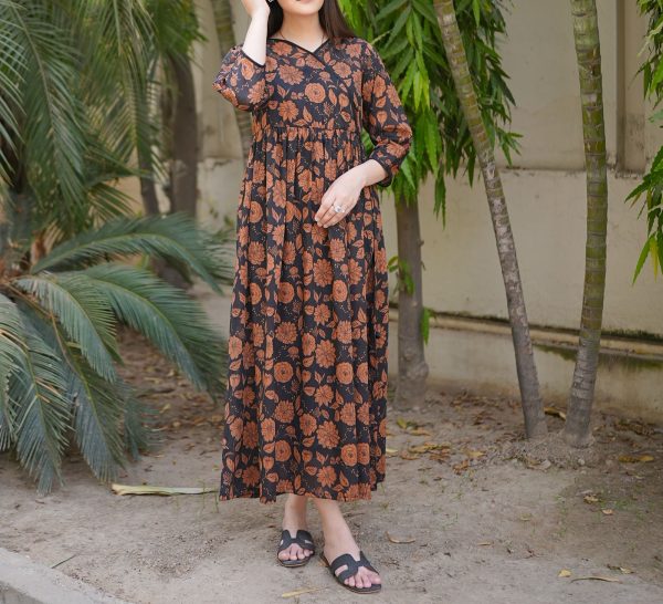 Lawn-Autumn Rose Dress