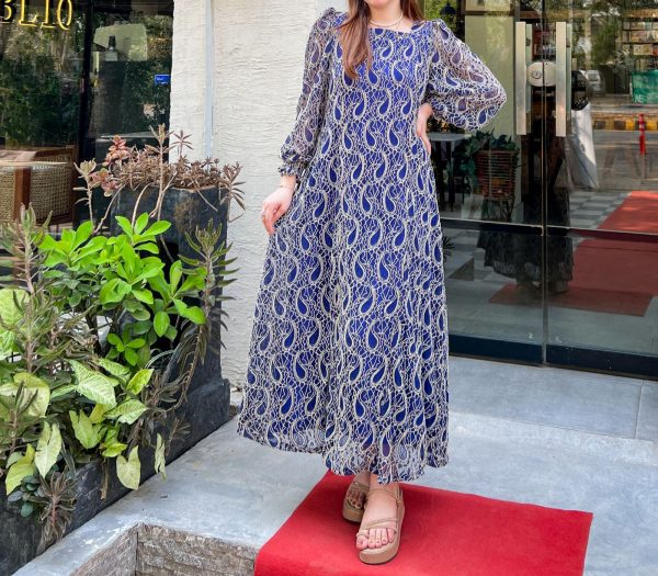 Serene Saphhire Net Dress