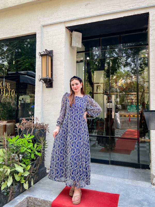 Serene Saphhire Net Dress - Image 13