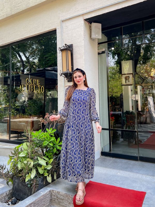 Serene Saphhire Net Dress - Image 9