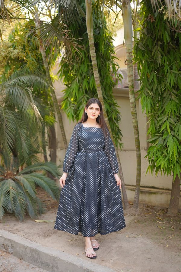 Lawn-Black Polka Dots - Image 3