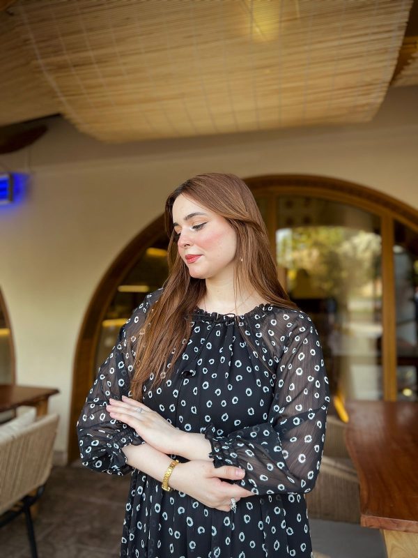 Chiffon-Black Noir Muse Dress - Image 6