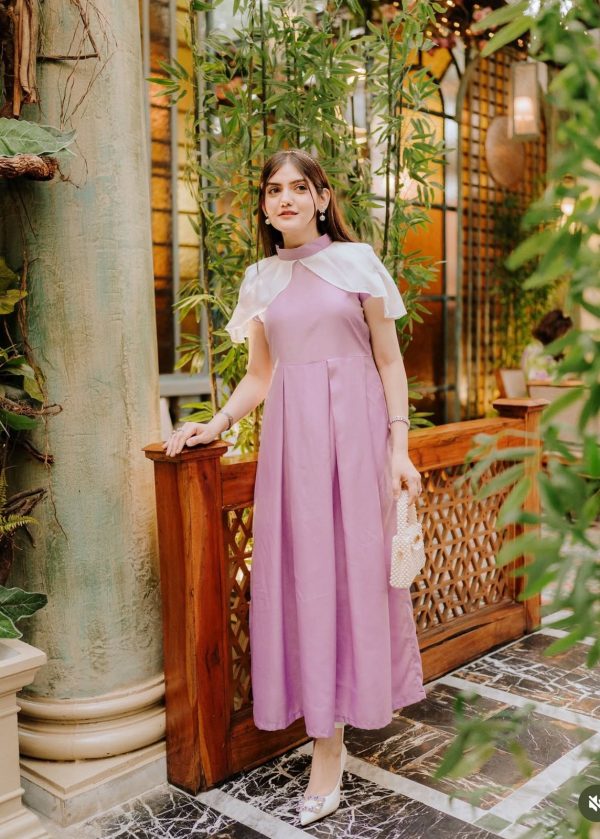 Lilac Grace Cape Dress