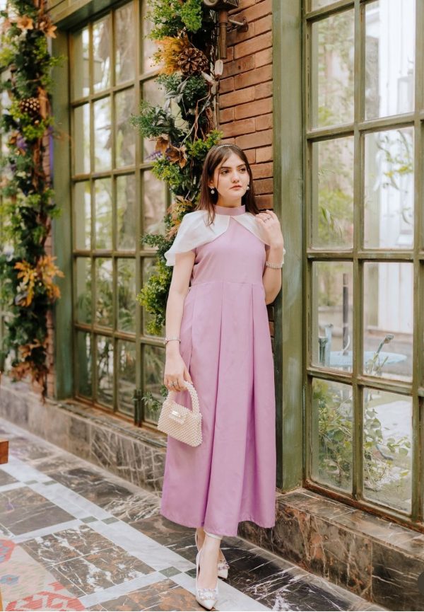 Lilac Grace Cape Dress - Image 3