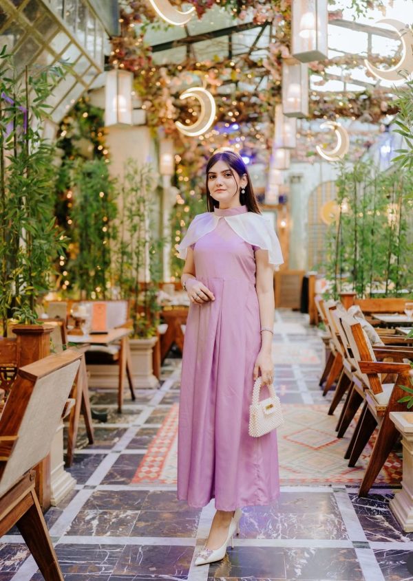 Lilac Grace Cape Dress - Image 6
