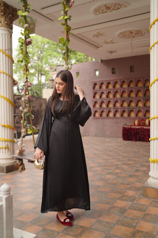 Black Silk Long Dress
