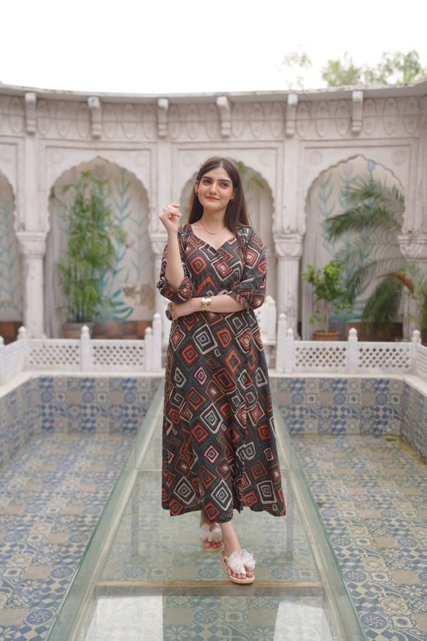 Lawn Retro Long Dress - Image 2