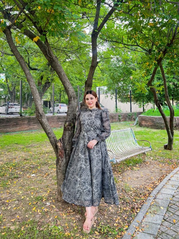 Bistry Black and Grey Net Dress - Image 9