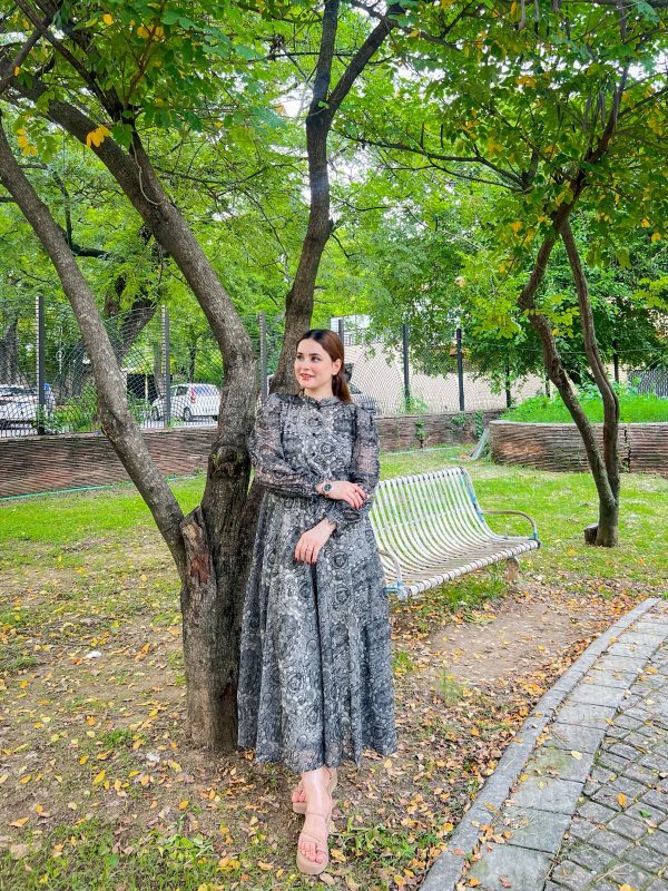 Bistry Black and Grey Net Dress - Image 5
