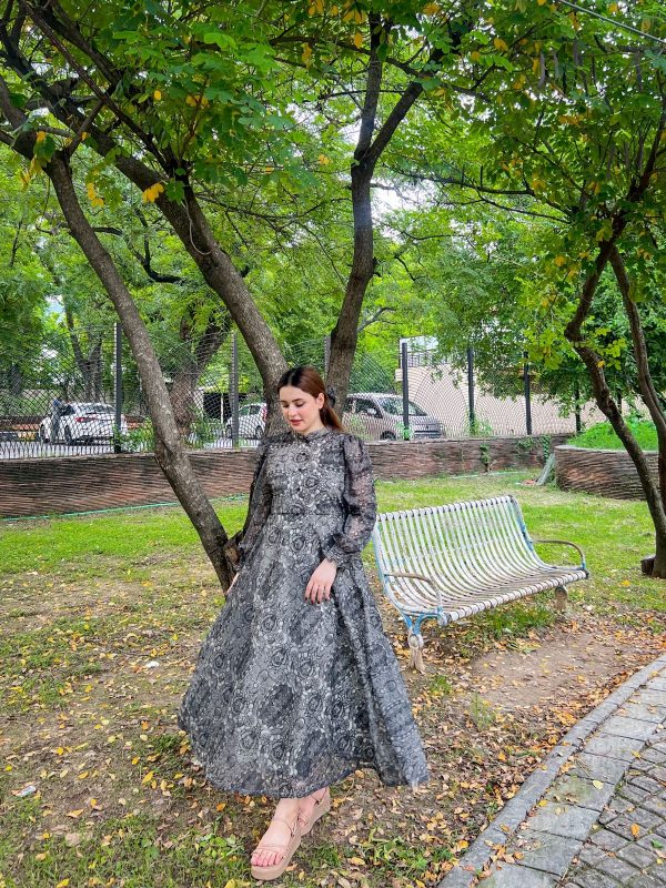 Bistry Black and Grey Net Dress - Image 3
