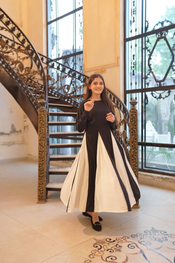 Onyx Black and White Dress - Image 7