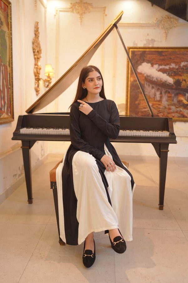 Onyx Black and White Dress - Image 5