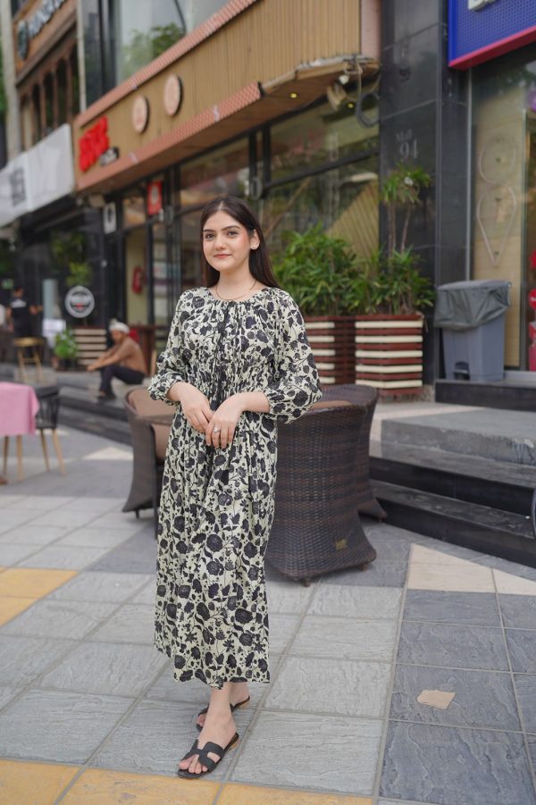 Lawn-Vyna Black and White Dress - Image 11