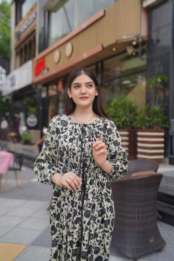 Lawn-Vyna Black and White Dress - Image 4
