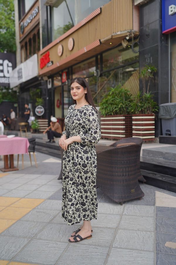 Lawn-Vyna Black and White Dress - Image 3