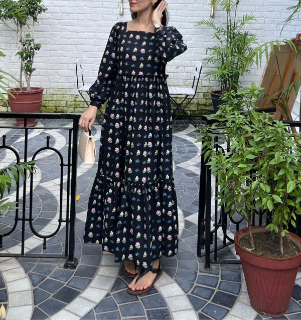 Nightfall Floral Cotton Dress