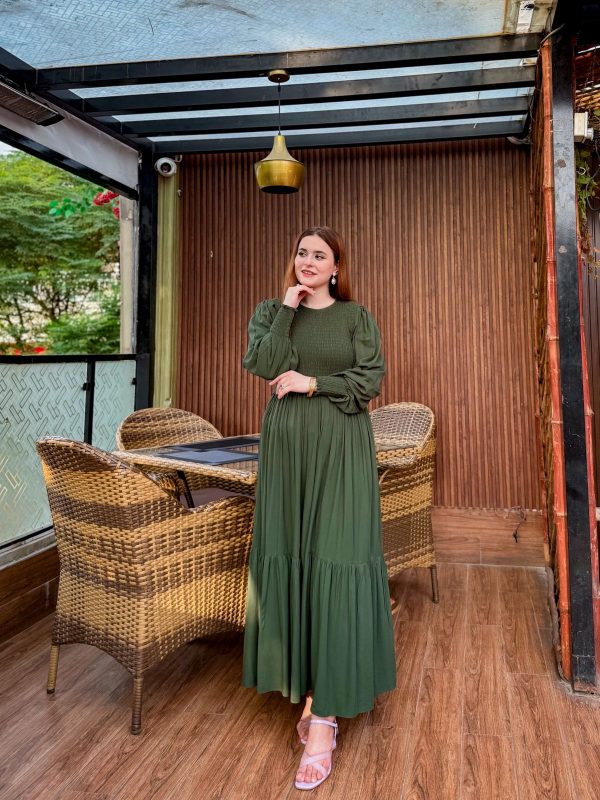Fern Green Smocked Dress - Image 7