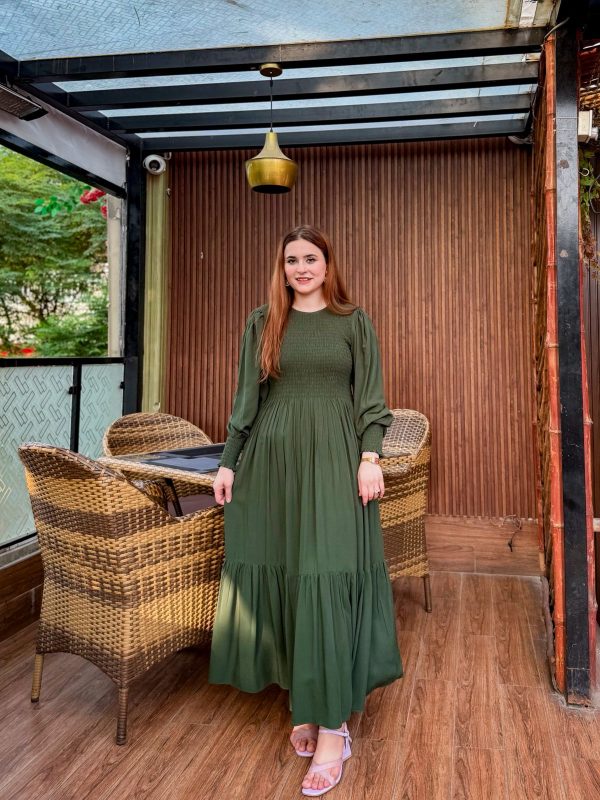 Fern Green Smocked Dress - Image 8