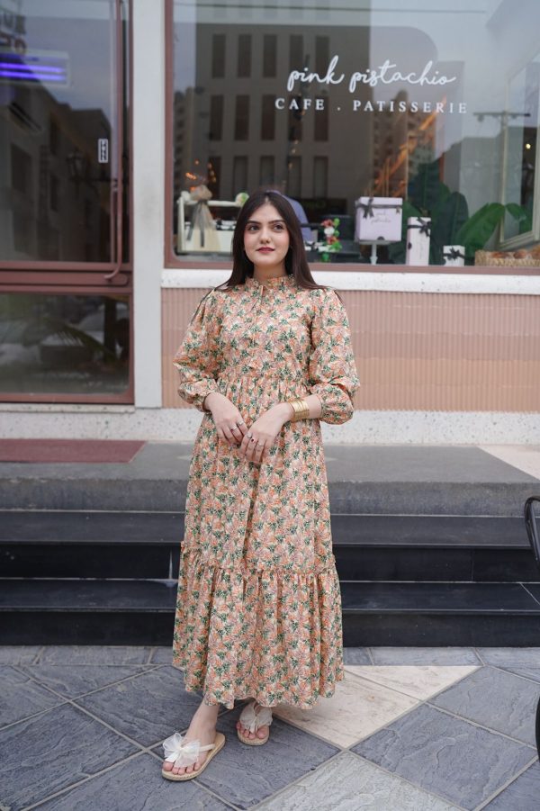Floral Harmony Long Dress