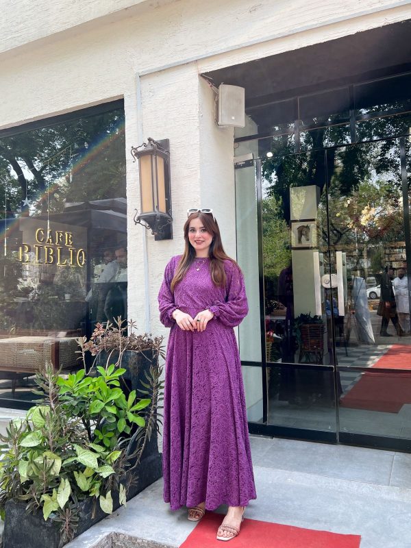 Muave Purple Net Dress - Image 4