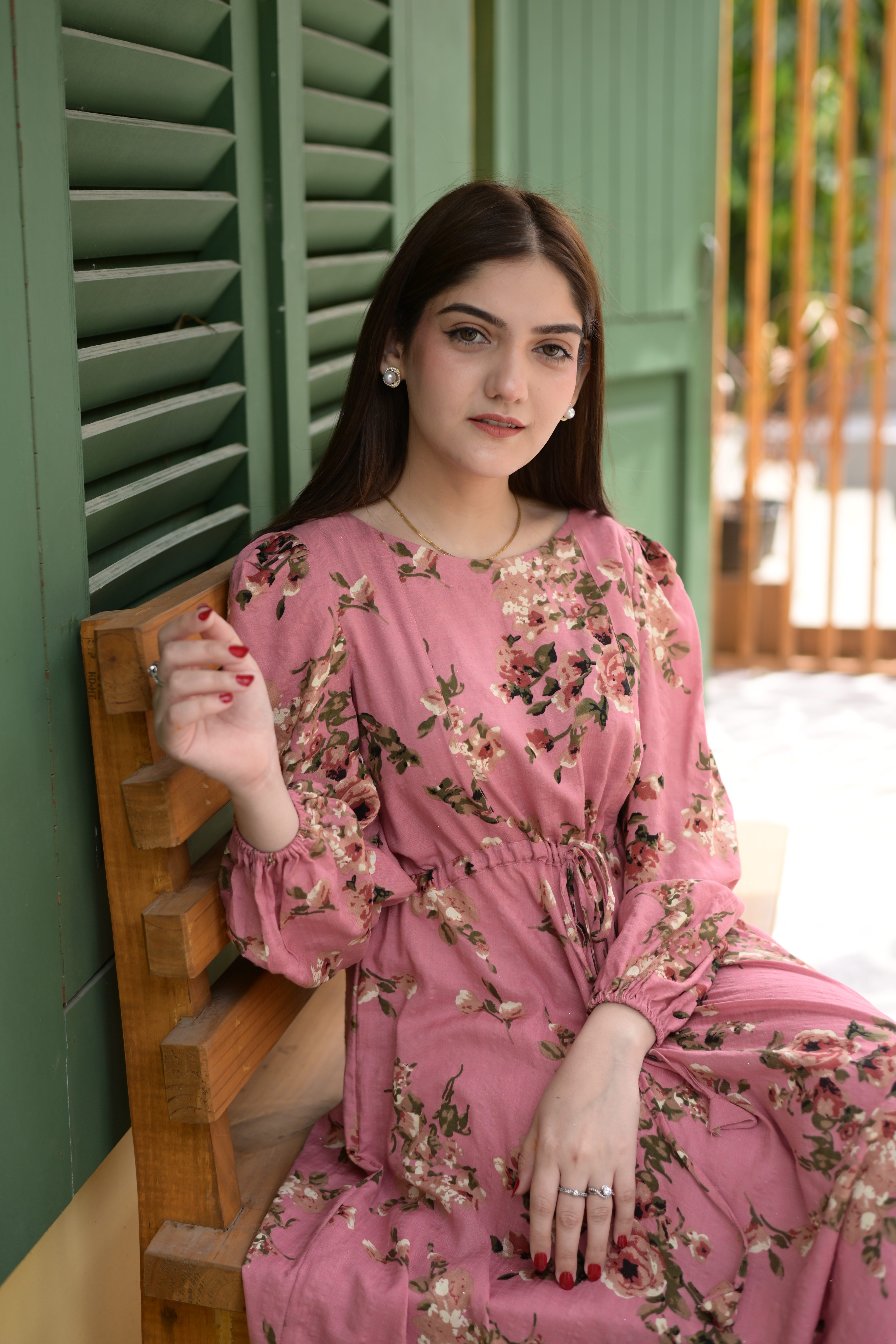 Baby Pink Rose Dress - Image 8