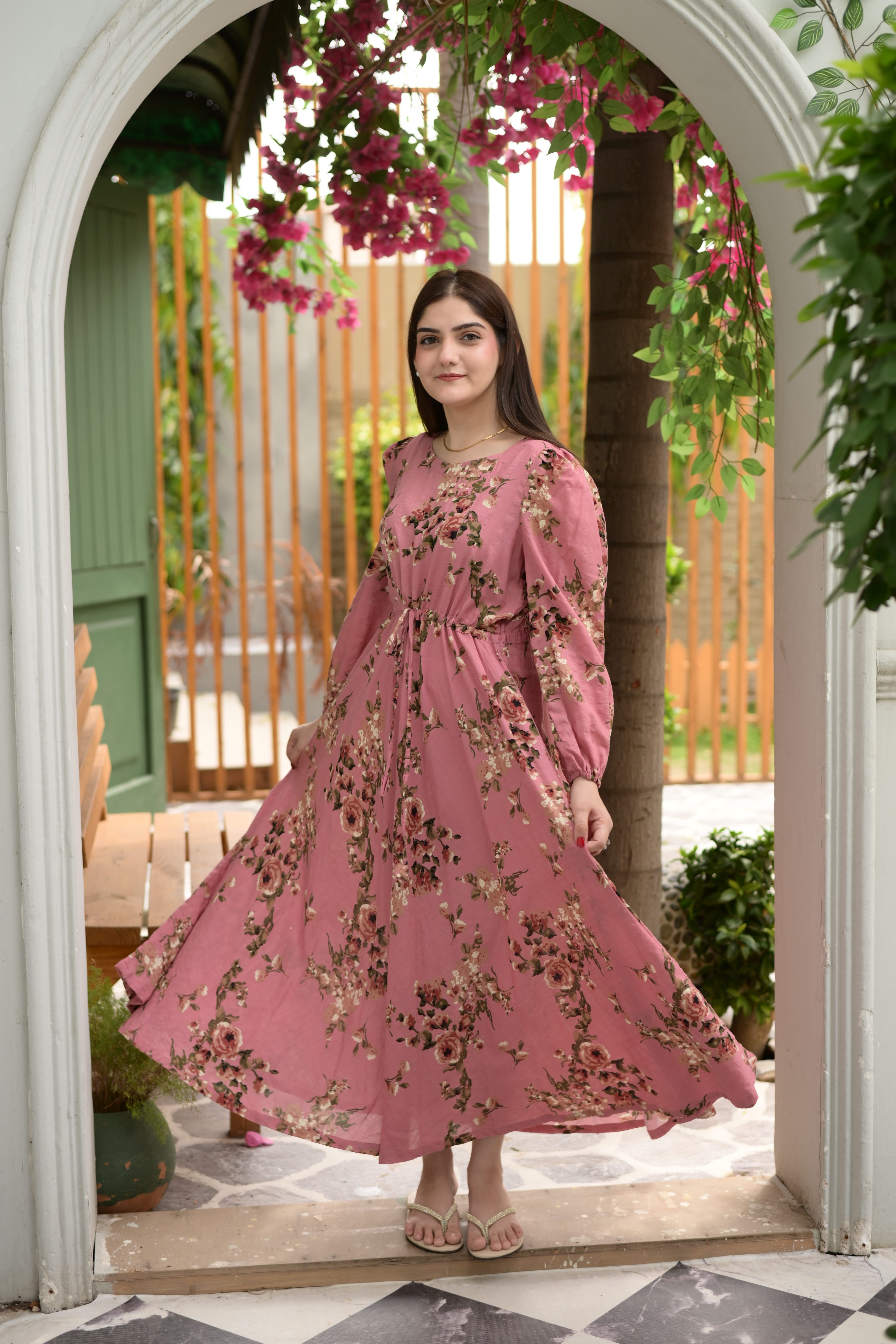 Baby Pink Rose Dress - Image 3