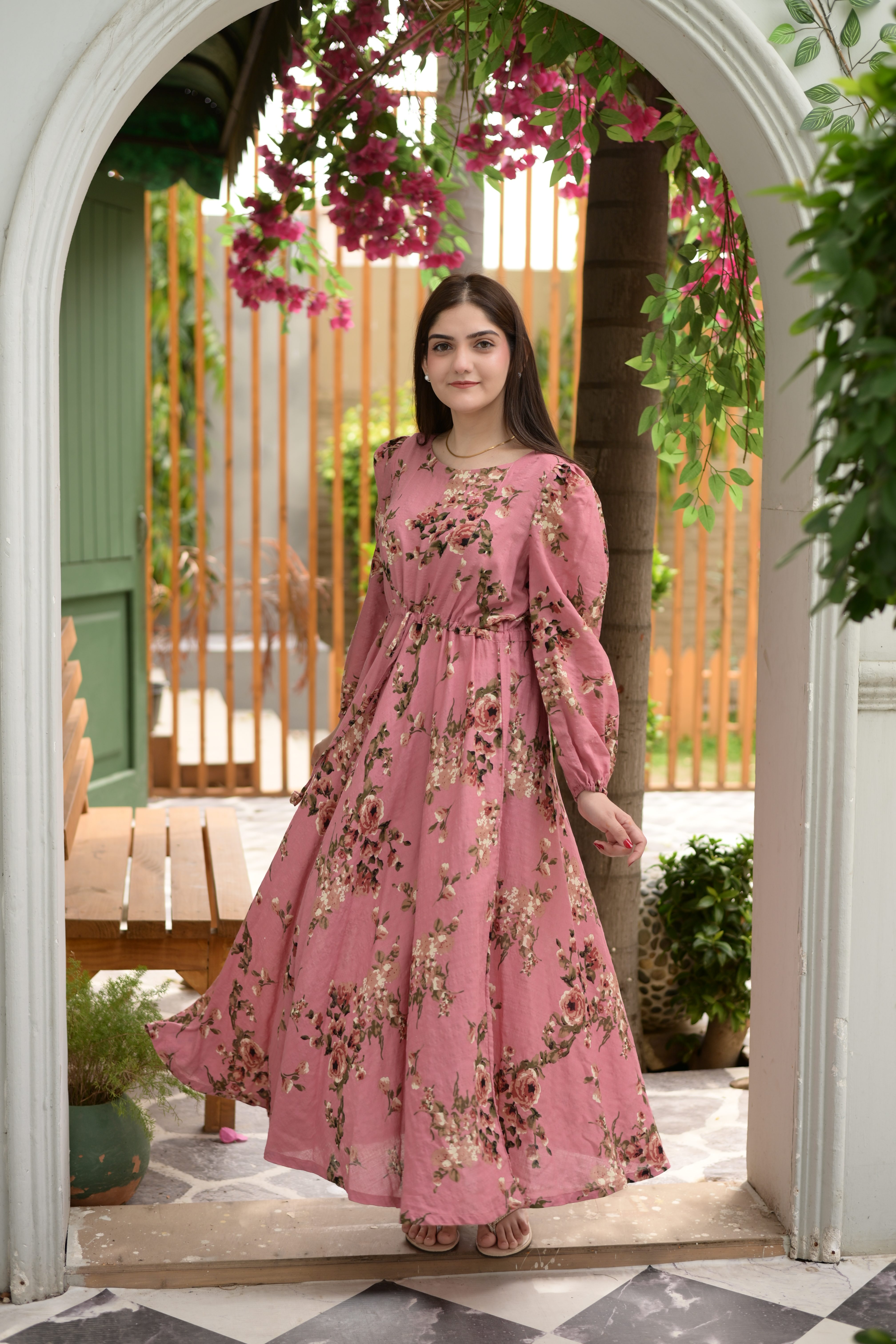 Baby Pink Rose Dress