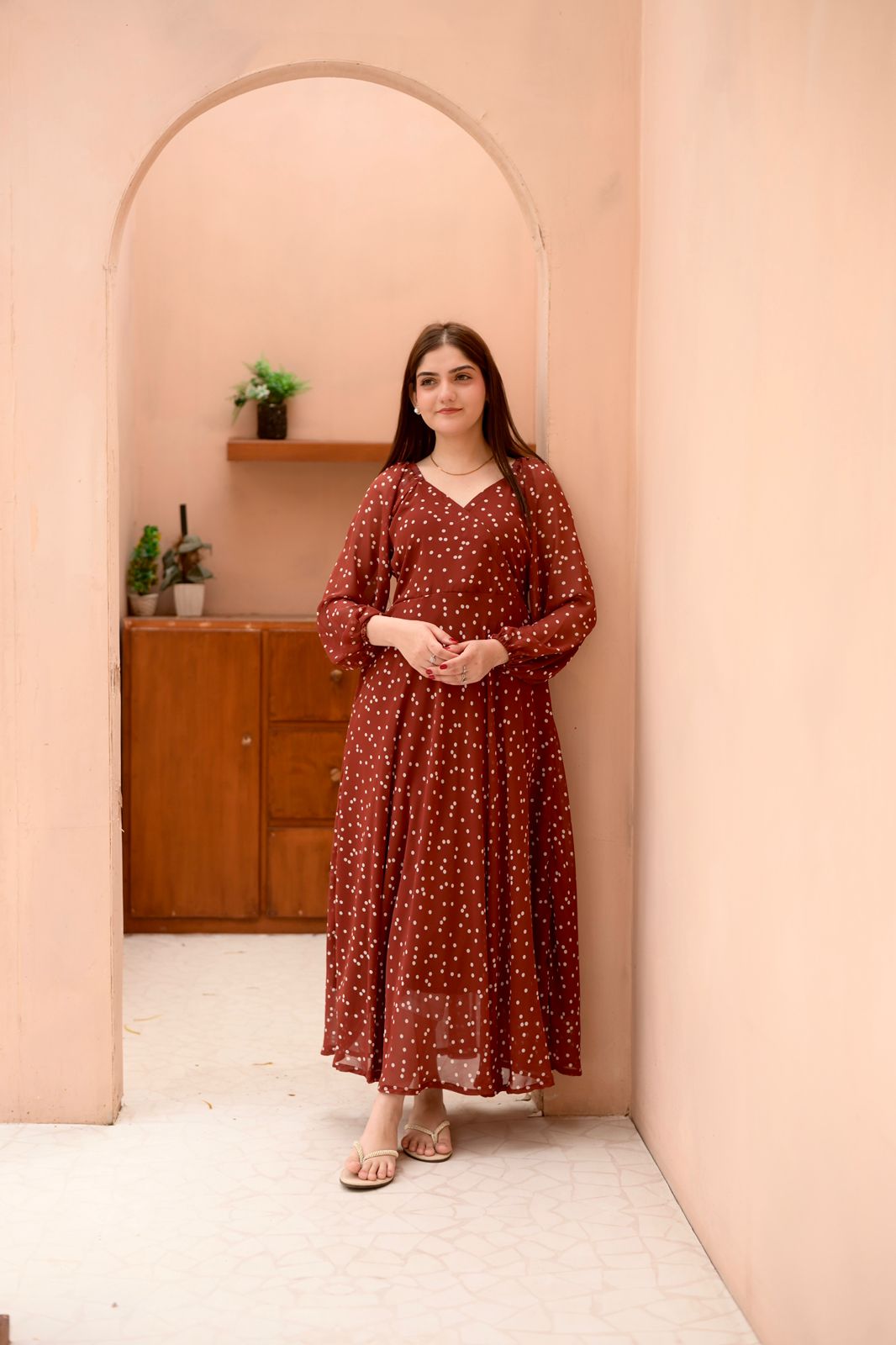 Chiffon Polka Dots Dress