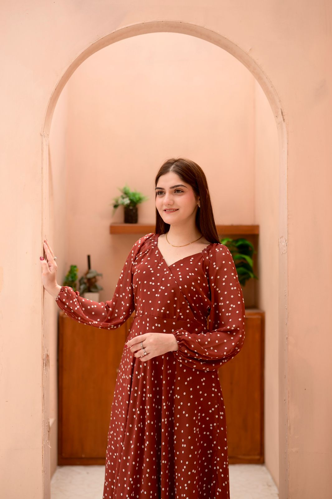 Chiffon Polka Dots Dress - Image 3