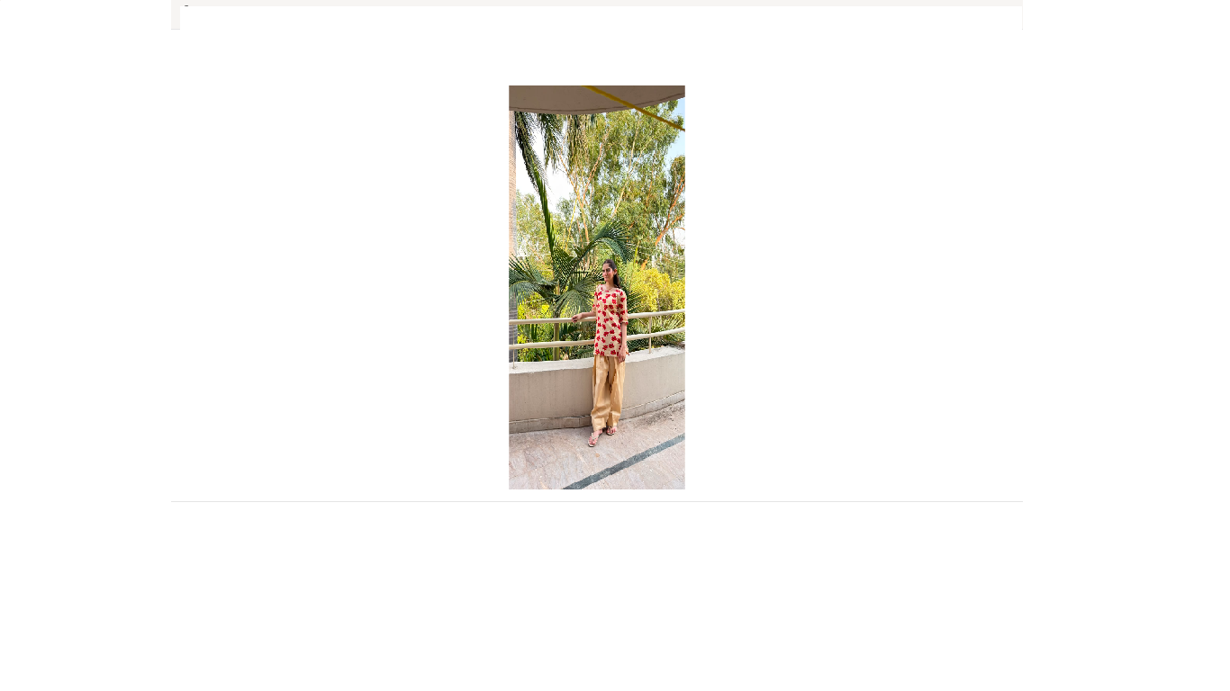 Lawn-Red Floral Corset (SHIRT) - Image 6