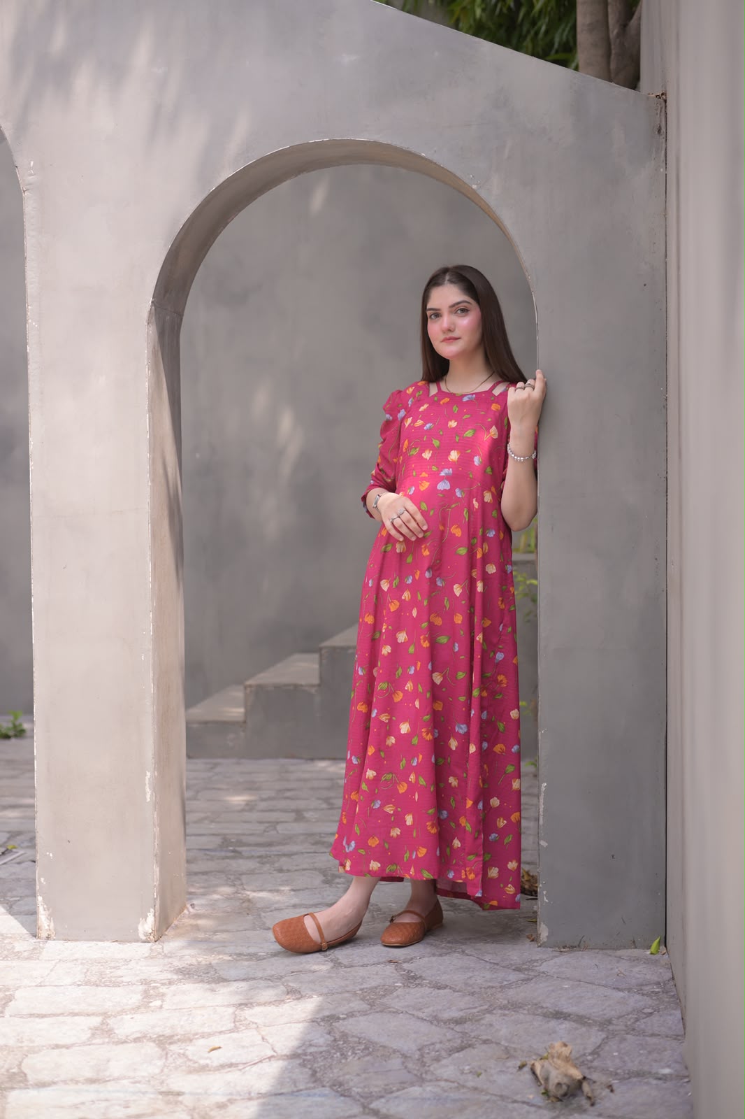 Pink Multi Floral Dress - Image 7