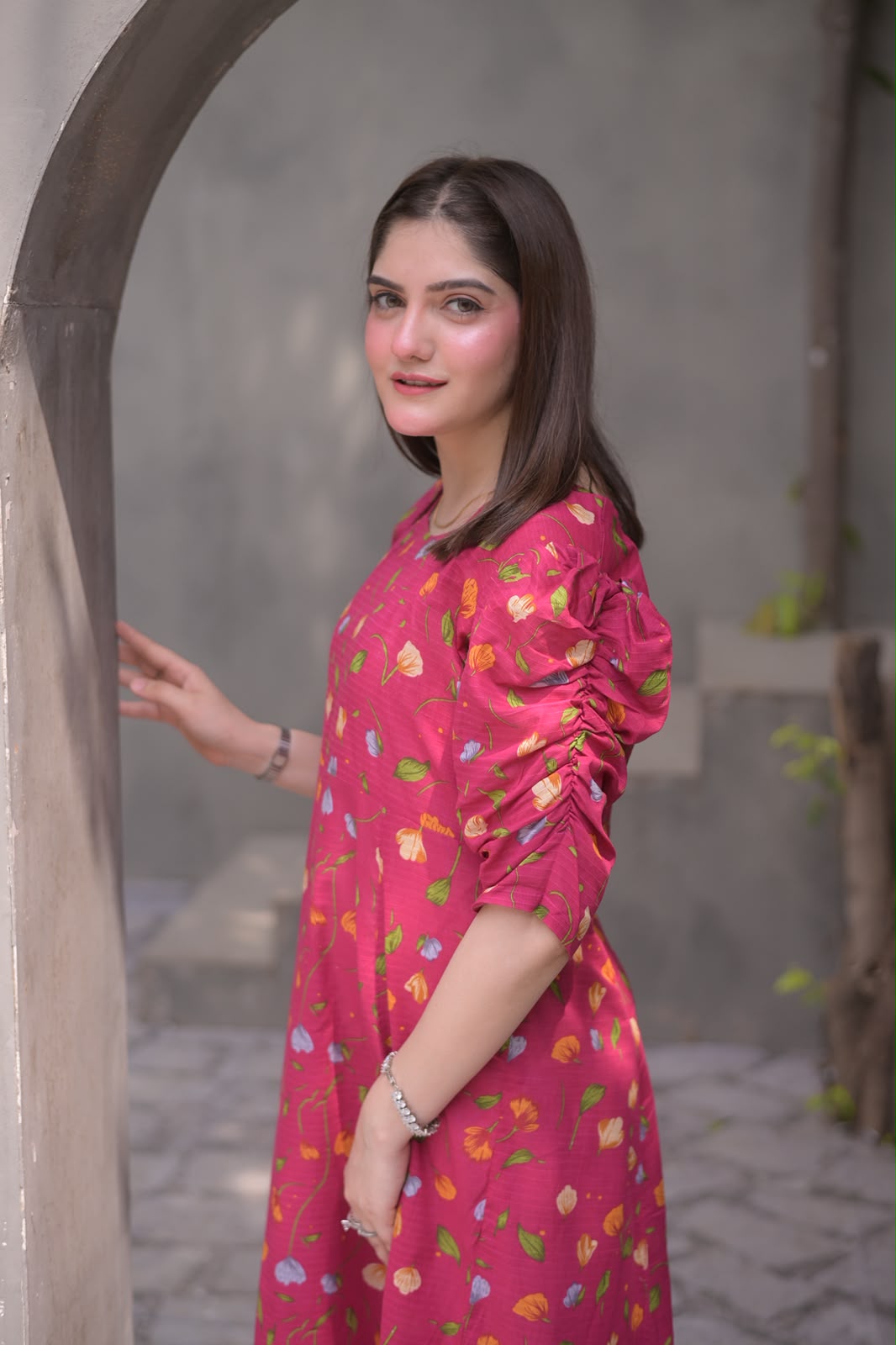 Pink Multi Floral Dress - Image 5