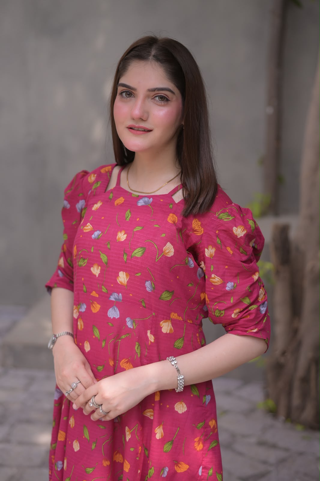 Pink Multi Floral Dress - Image 4