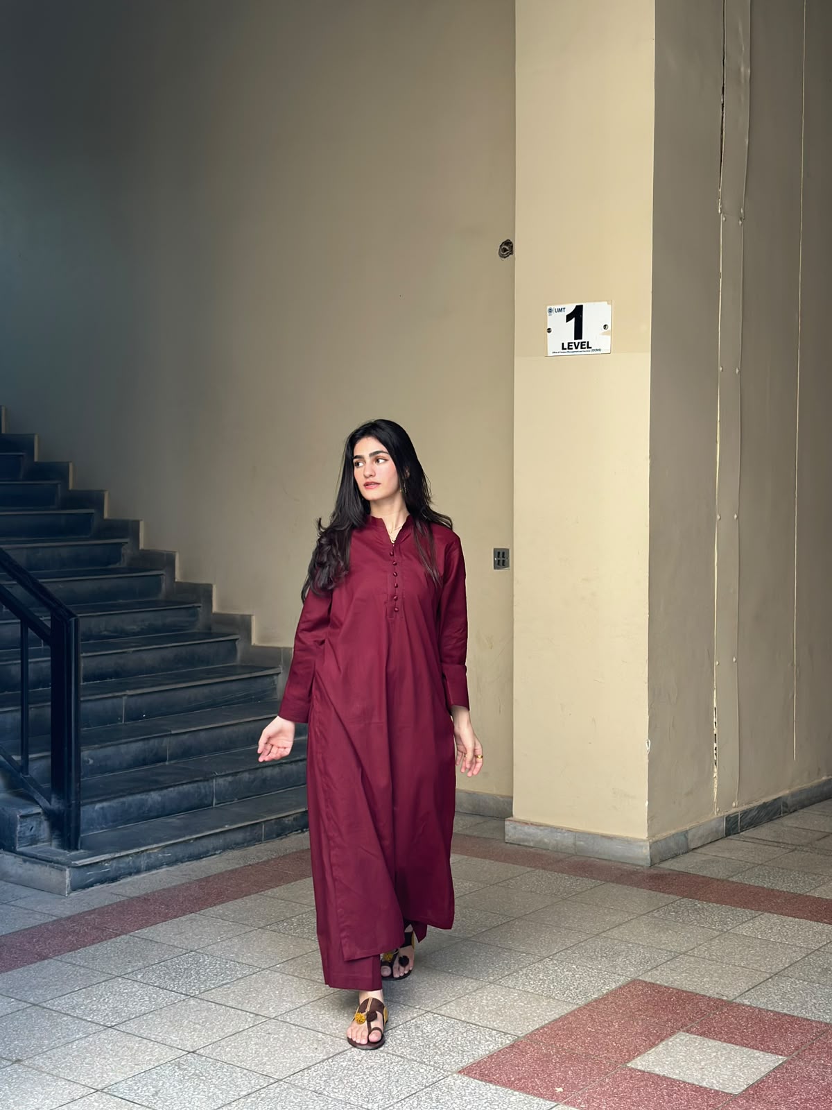 Cotton -Maroon Classic Coord Set. - Image 8