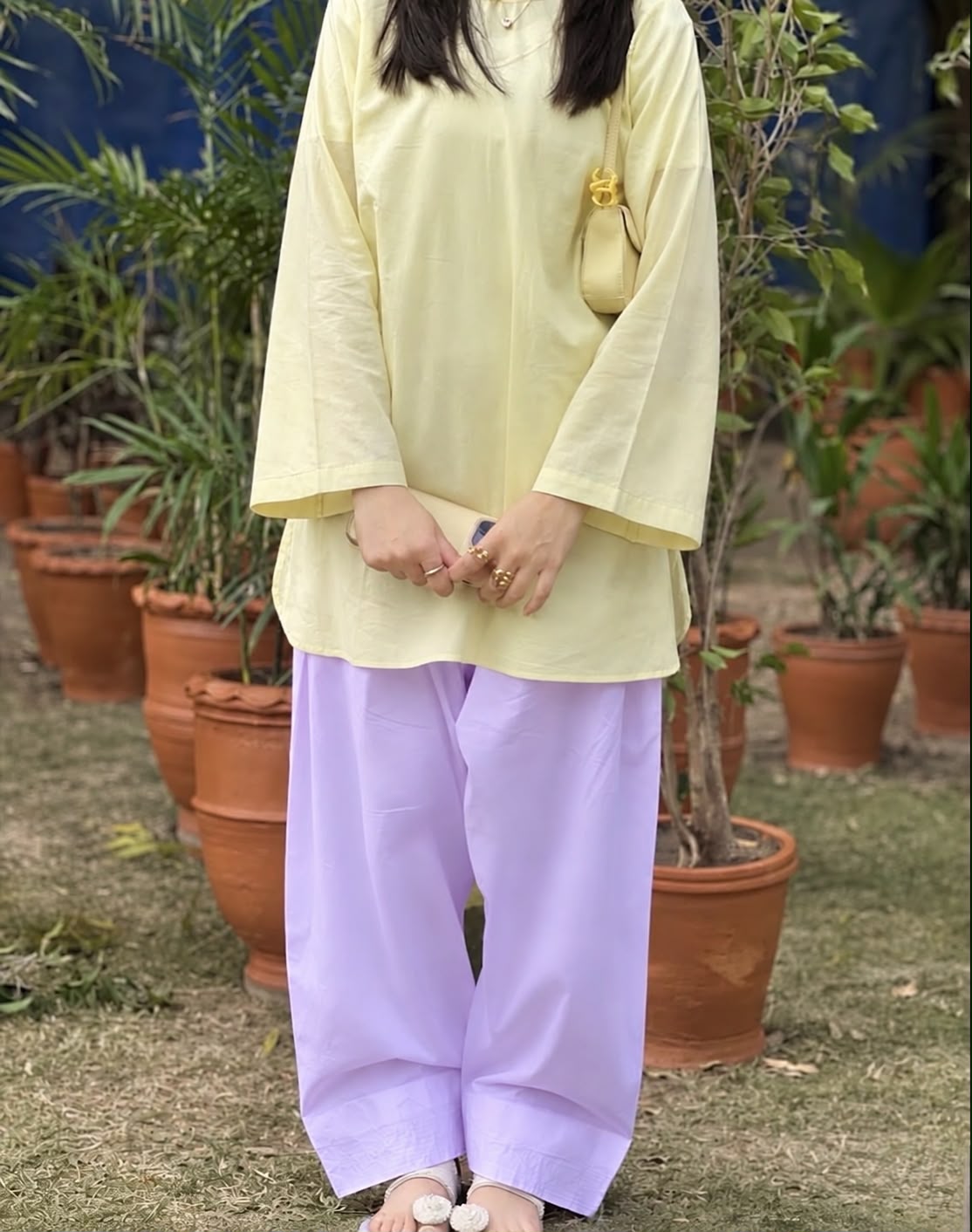 Cotton Lawn - Lilac and Lime Farshi Set - Image 4