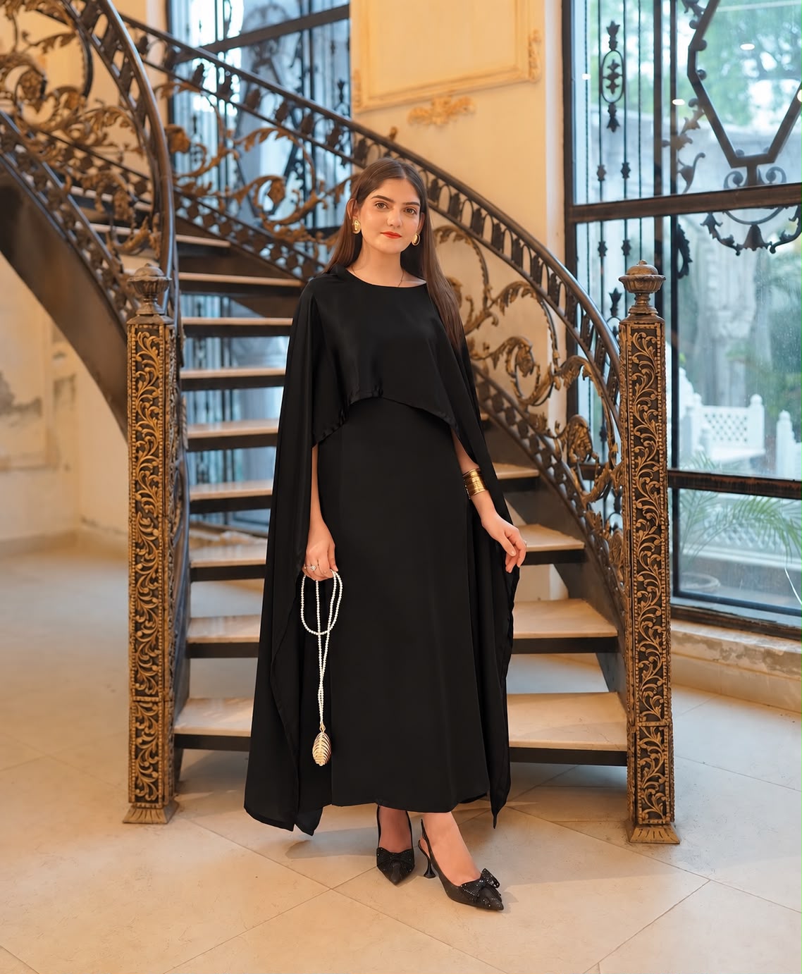 Shamooz Silk-Black Aloruh Dress. - Image 3