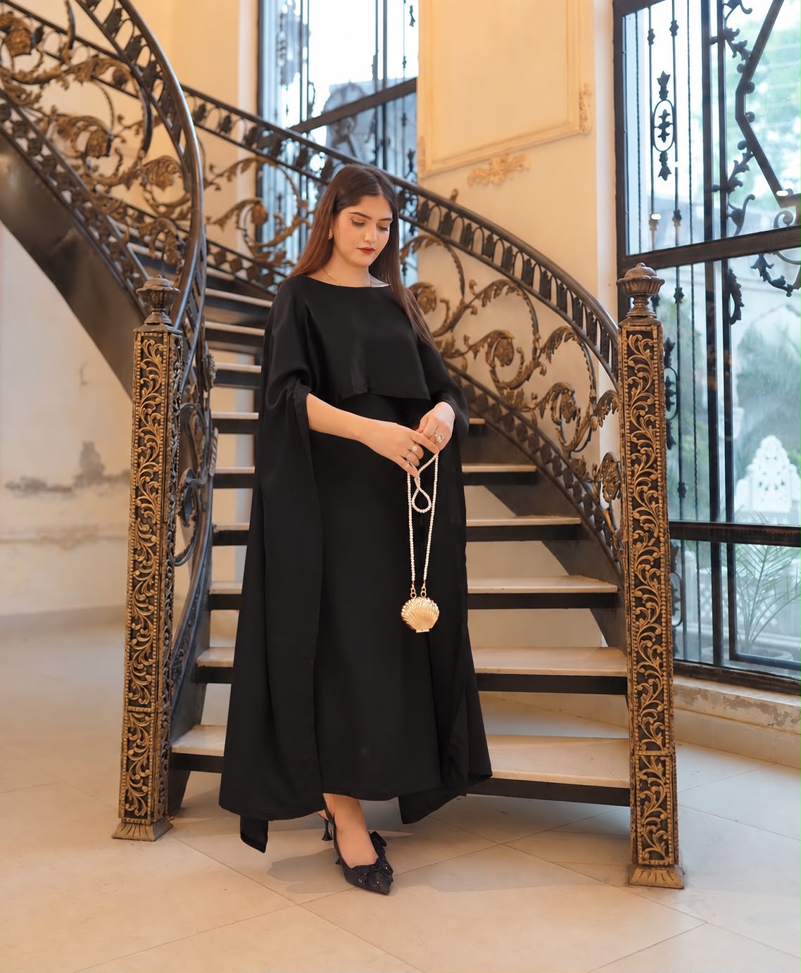 Shamooz Silk-Black Aloruh Dress. - Image 5