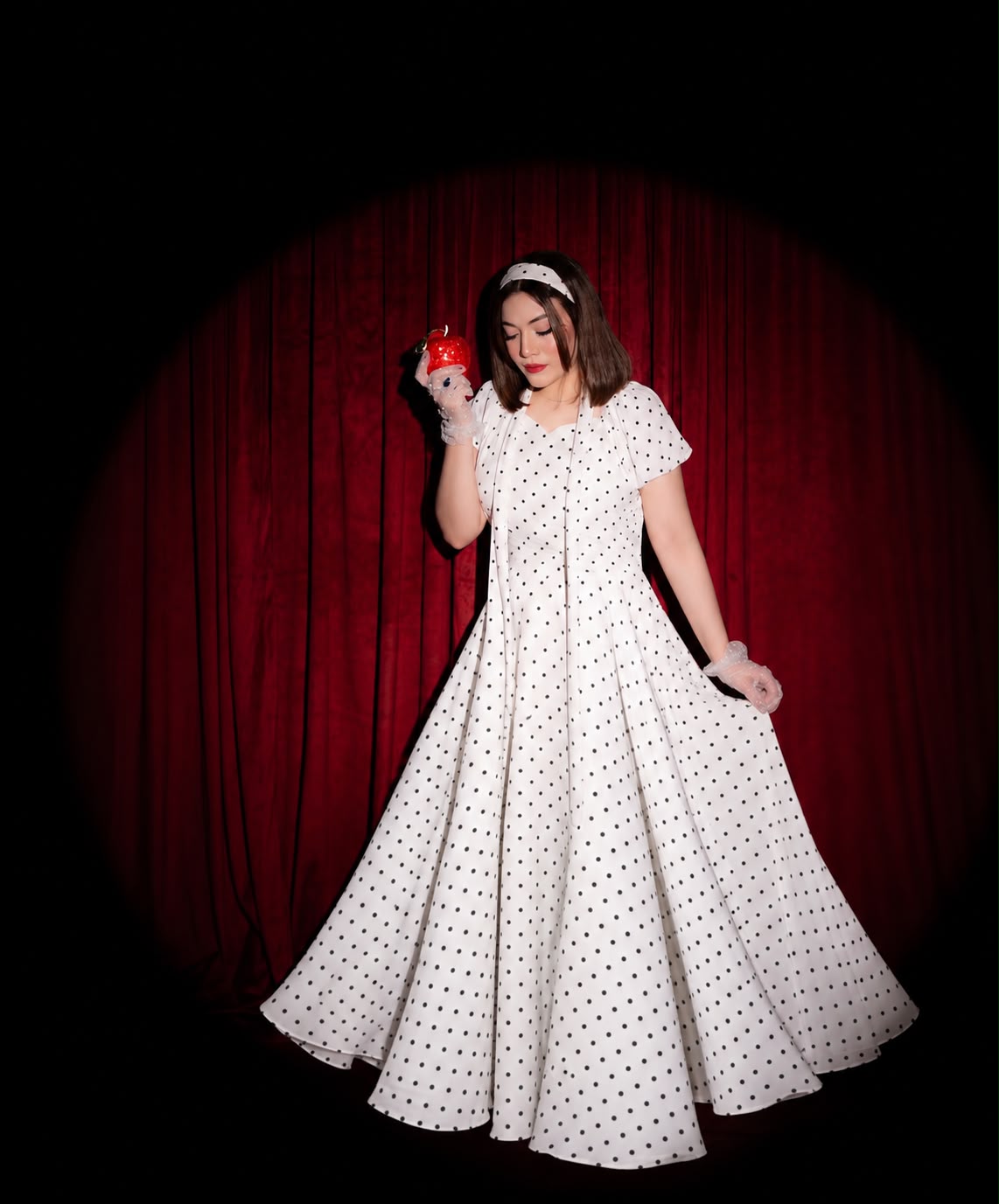 Snow White Black & White Polka Dots