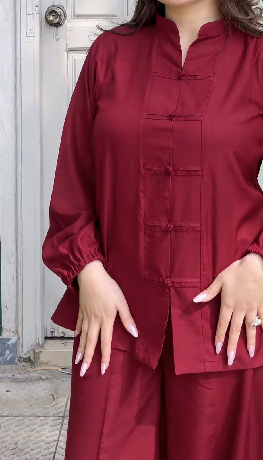 Marina-Royal Maroon Coord Set - Image 7
